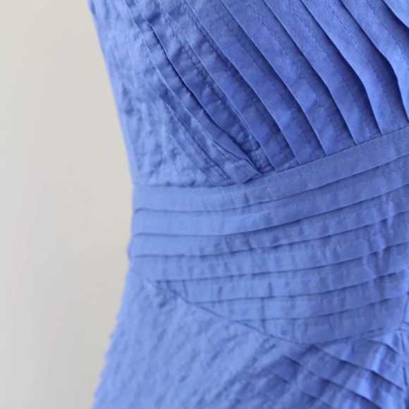 J.Crew Chevron Pleated Periwinkle Dress - Picture 5 of 6